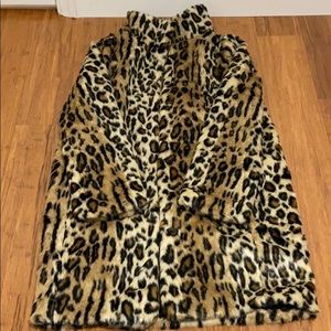 NWT H&M leopard print coat